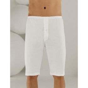 Şahinler ME018 Penye Süprem Paçalı Beyaz Erkek Boxer
