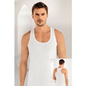 Şahinler ME030 Beyaz Geniş Askılı Sporcu Atlet
