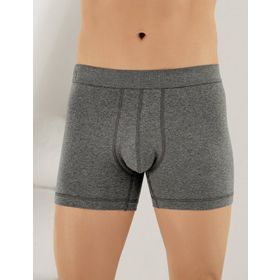 Şahinler ME031 Gri Likralı Şahinler Yazılı Torbalı Erkek Boxer
