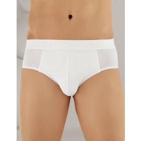 Şahinler ME063 Beyaz Erkek Likralı Süprem Slip Külot
