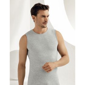 Şahinler ME077 Sıfır Kollu Gri Likralı Süprem Erkek Atlet