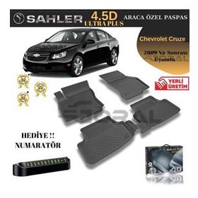 Sahler Chevrolet Cruze Sedan 2009-2013 Siyah 4.5D Havuzlu Paspas
