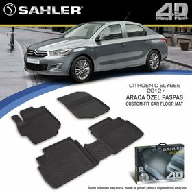 Sahler Citroen C-Elysee Kauçuk 2012 Sonrası 4.5D Paspas
