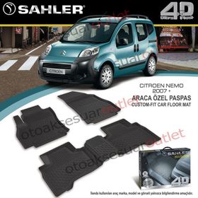 Sahler Citroen Nemo 2007-2019 4.5D Havuzlu Paspas