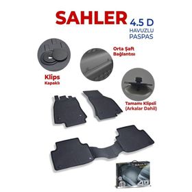 Sahler Dacia Duster 4X4 2010-2018 Siyah 4.5D Havuzlu Paspas