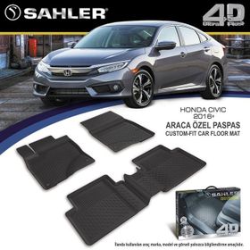 Sahler Honda Civic 2016 Siyah 4.5D Havuzlu Paspas