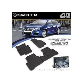Sahler SAH152 Hk 4D Paspas Havuzlu Vw Passat Cc (2008-2015) 5 Parça Siyah Kutu Orijinal Paspas