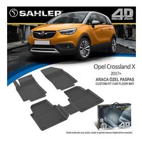 Sahler SAH219 Hk 4D Paspas Havuzlu Opel Crossland X 2017 5 Parça Siyah Kutulu Orijinal Paspas