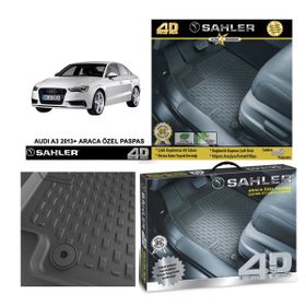 Sahler Siyah Audi A3 2013-2019 4.5D Havuzlu Paspas