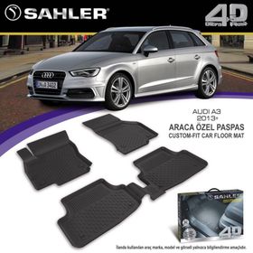 Sahler Siyah Audi A3 2013-2019 4.5D Havuzlu Paspas