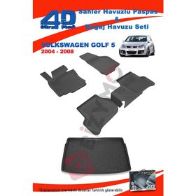 Sahler Volkswagen Golf 5 2004-2008 Bej 4.5D Havuzlu Paspas