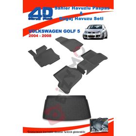 Sahler Volkswagen Golf 5 2004-2008 Bej 4.5D Havuzlu Paspas