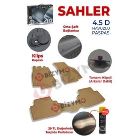 Sahler Volkswagen Golf 5 2004-2008 Bej 4.5D Havuzlu Paspas
