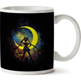 Sailor Moon With Luna Cat Outline Baskılı Kupa