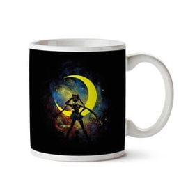 Sailor Moon With Luna Cat Outline Baskılı Kupa