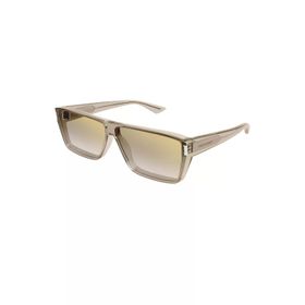 Saint Laurent SL 757 003 64 Dikdörtgen Şeffaf Kahverengi Kemik Unisex Güneş Gözlüğü