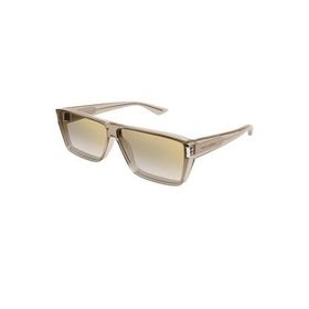 Saint Laurent SL 757 003 64 Dikdörtgen Şeffaf Kahverengi Kemik Unisex Güneş Gözlüğü