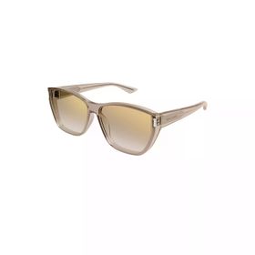 Saint Laurent SL 758 003 63 Unisex Kare Şeffaf Kahverengi Kemik Güneş Gözlüğü