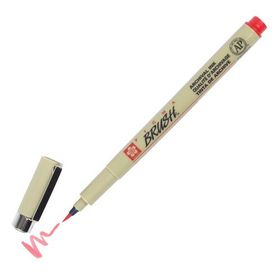 Sakura 19 Red Pigma Brush Fırça Uçlu Kalem