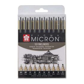 Sakura BP0XSDK10A Pigma Micron 10'lu N Teknik Çizim Kalemi Seti