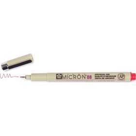Sakura Pigma Micron 08 Kırmızı 0,5 mm Çizim Kalemi