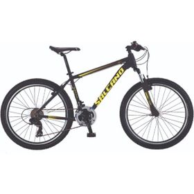 Salcano NG777 24 Jant V Fren Yeni NG750 Shimano 21 Vites Mat Siyah Sarı Dağ Bisikleti