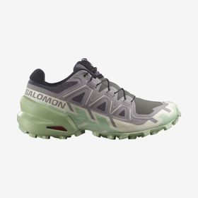 Salomon 475820 Speedcross 6 W Castlerock Vanilla Ice Smoke Green Kadın Outdoor Ayakkabı