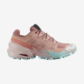 Salomon 477665 Speedcross 6 W Mahogany Rose Hushed Violet Iced Aqua Kadın Outdoor Ayakkabı