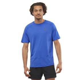 Salomon Cross Run SS Tee M Mavi Erkek T-Shirt