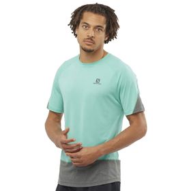 Salomon Cross Run SS Tee M Mavi Erkek T-Shirt