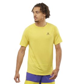 Salomon Cross Run SS Tee M Sarı Erkek T-Shirt