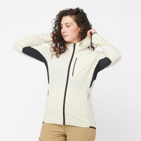 Salomon Essential Lightwarm Bej Kapüşonlu Kadın Polar