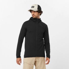 Salomon Essential Lightwarm Siyah Kapüşonlu Erkek Polar