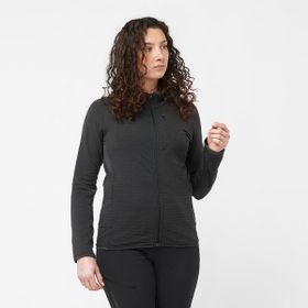 Salomon Essential Lightwarm Siyah Tam Fermuar Kadın Polar