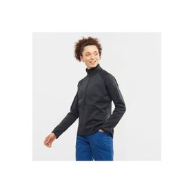 Salomon Essential Warm Siyah Yarım Fermuar Kadın Polar