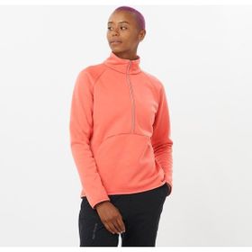 Salomon Essential Warm Turuncu Yarım Fermuarlı Kadın Polar