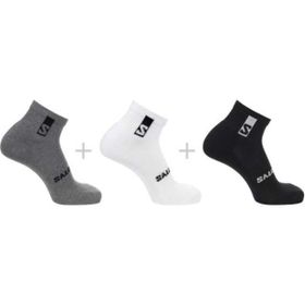 Salomon Everyday Ankle 3 Adet Gri Beyaz Siyah Çorap