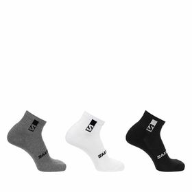 Salomon Everyday Ankle 3 Adet Gri Beyaz Siyah Çorap