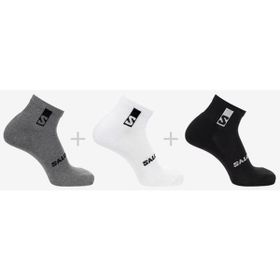 Salomon Everyday Ankle 3 Adet Gri Beyaz Siyah Çorap