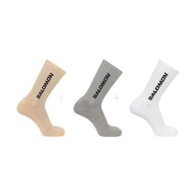 Salomon Everyday Crew 3 Pack Bej Gri Beyaz Çorap