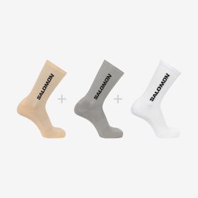Salomon Everyday Crew 3 Pack Bej Gri Beyaz Çorap