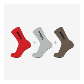 Salomon Everyday Crew 3 Pack Bej Gri Beyaz Çorap