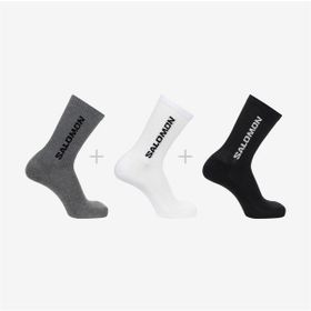 Salomon Everyday Crew 3 Pack Gri Beyaz Siyah Çorap