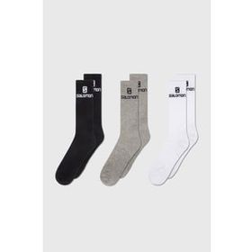 Salomon Everyday Crew 3 Pack Gri Beyaz Siyah Çorap