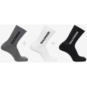 Salomon Everyday Crew 3 Pack Gri Beyaz Siyah Çorap