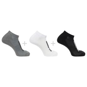 Salomon Everyday Low 3 Pack Gri Beyaz Siyah Çorap