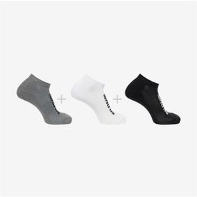 Salomon Everyday Low 3 Pack Gri Beyaz Siyah Çorap