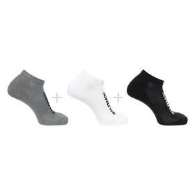 Salomon Everyday Low 3 Pack Gri Beyaz Siyah Çorap