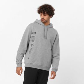 Salomon Graphic Pull Over Gri Erkek Sweatshirt