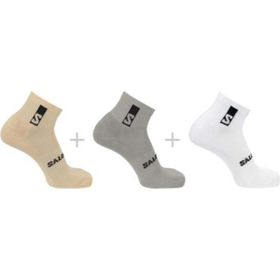 Salomon LC2086700 Everyday Ankle 3 Pack Siyah Beyaz Gri Unisex Çorap